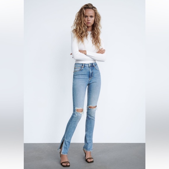Zara Denim - Zara full length high rise jeans